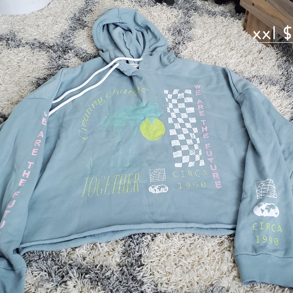 Womens  crop top sweatshirt